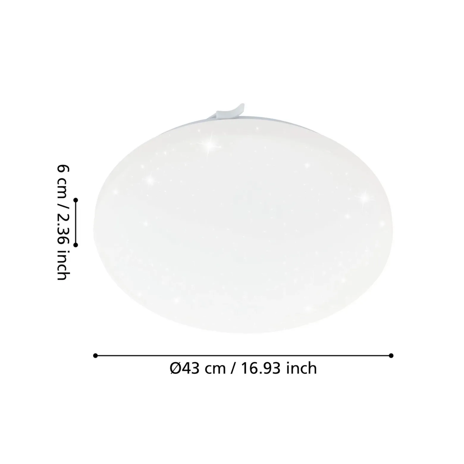 Lámpara LED de techo Frania-S efecto cristal Ø43cm