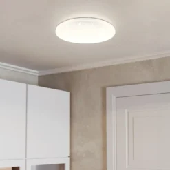 Lámpara LED de techo Frania-S efecto cristal Ø43cm