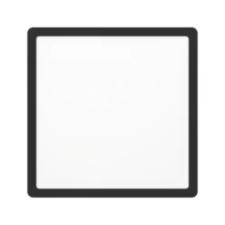 Lámpara LED de techo Fueva 5, IP20 negro 28,5 x 28,5 cm