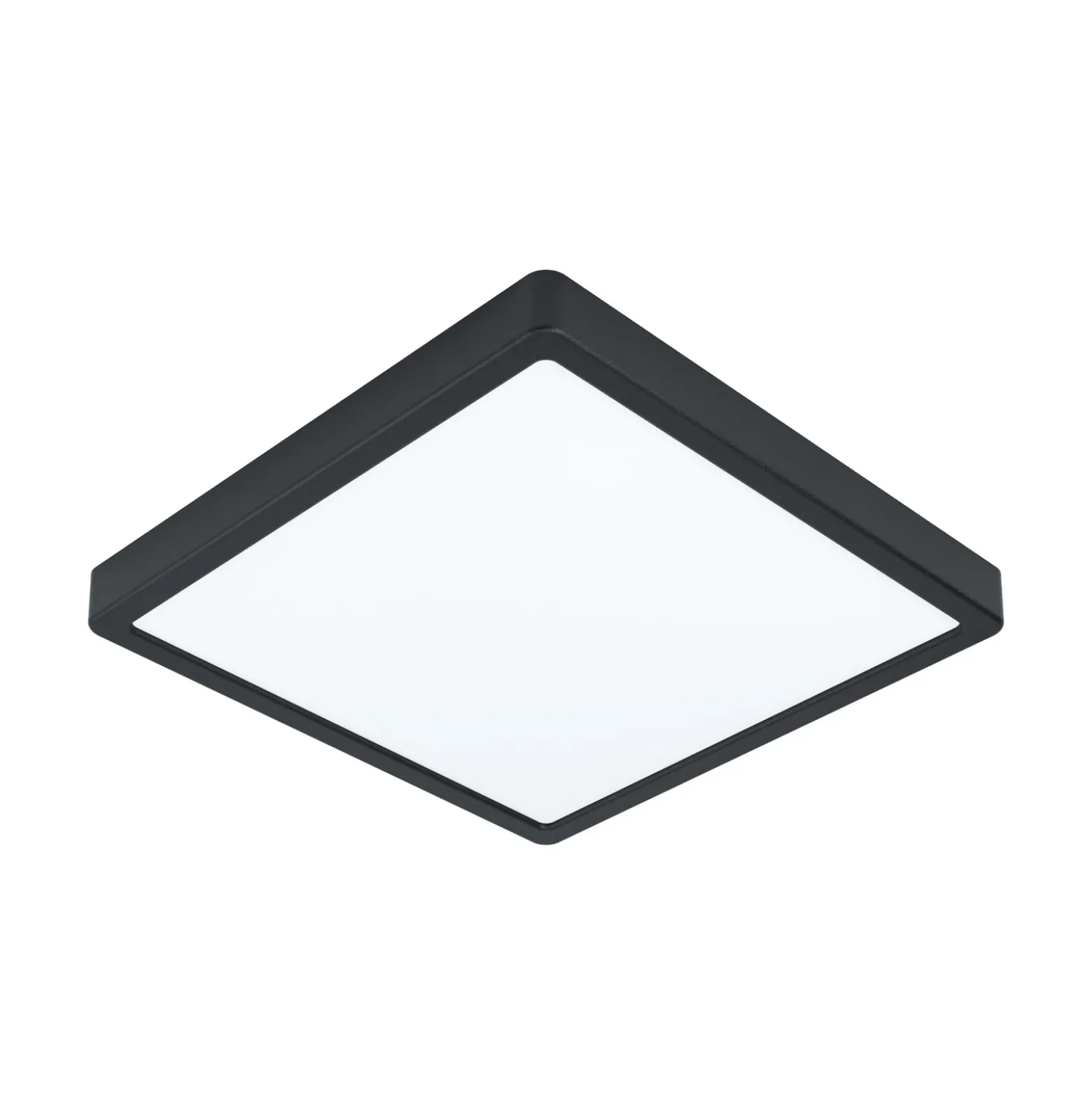 Lámpara LED de techo Fueva 5, IP20 negro 28,5 x 28,5 cm