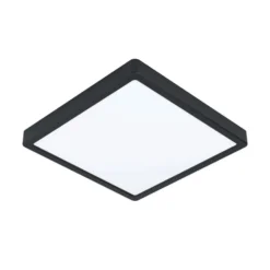 Lámpara LED de techo Fueva 5, IP20 negro 28,5 x 28,5 cm