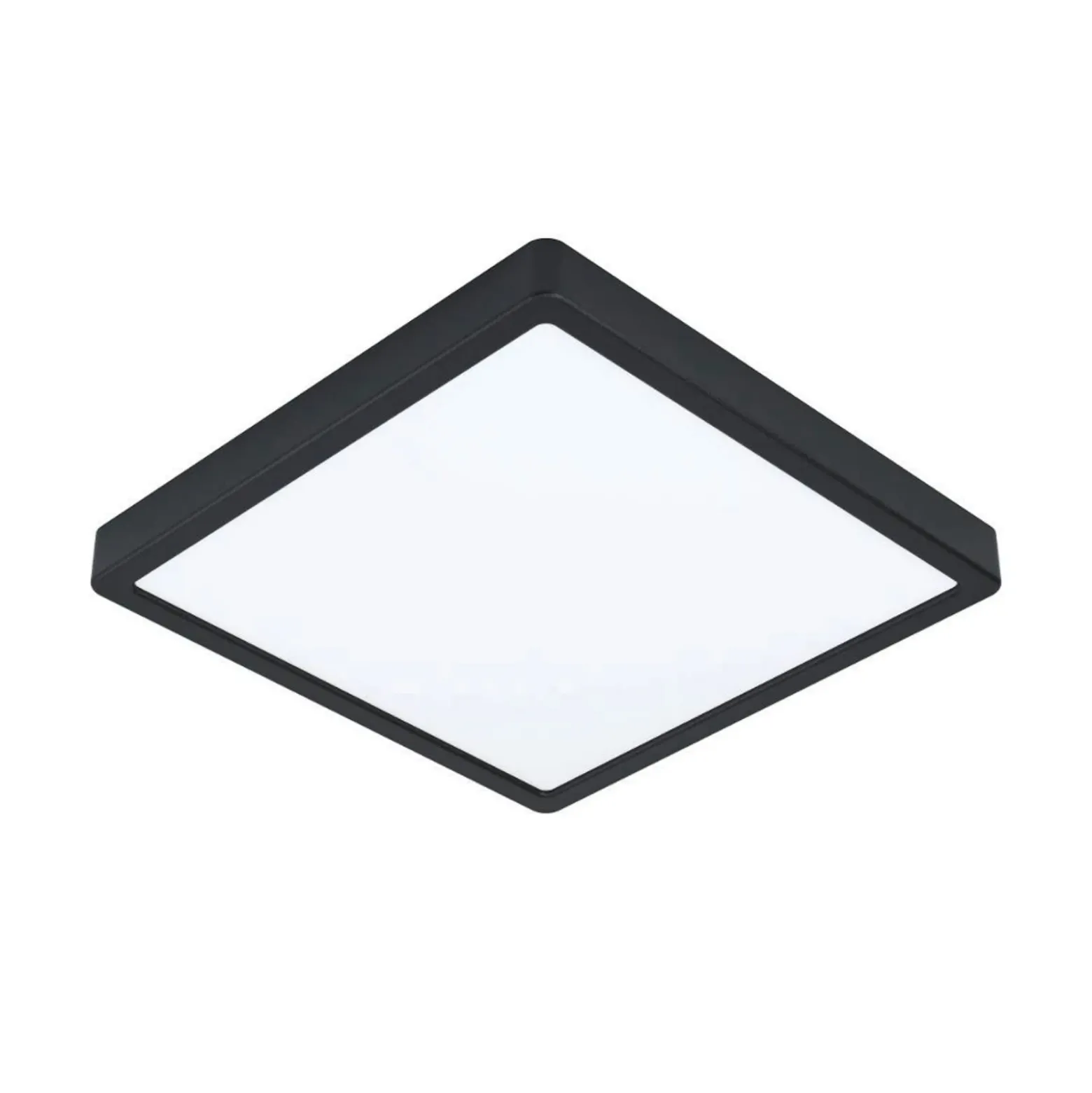 Lámpara LED de techo Fueva 5, IP20 negro 28,5 x 28,5 cm