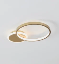Lámpara LED de techo Gafares, oro, aluminio, 41 cm control remoto CCT