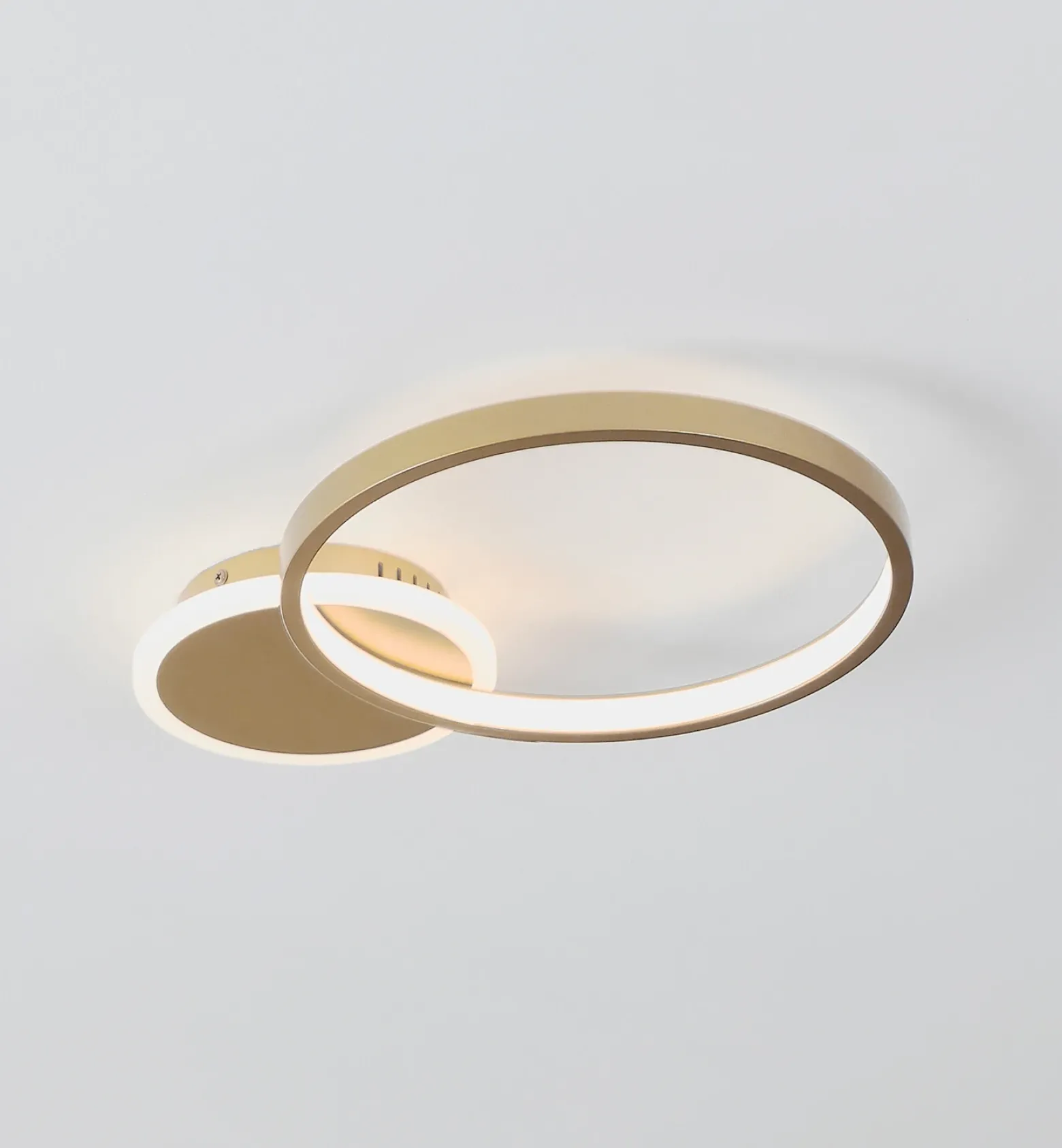 Lámpara LED de techo Gafares, oro, aluminio, 41 cm control remoto CCT