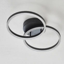 Lámpara LED de techo Giotto, 2 luces, negro
