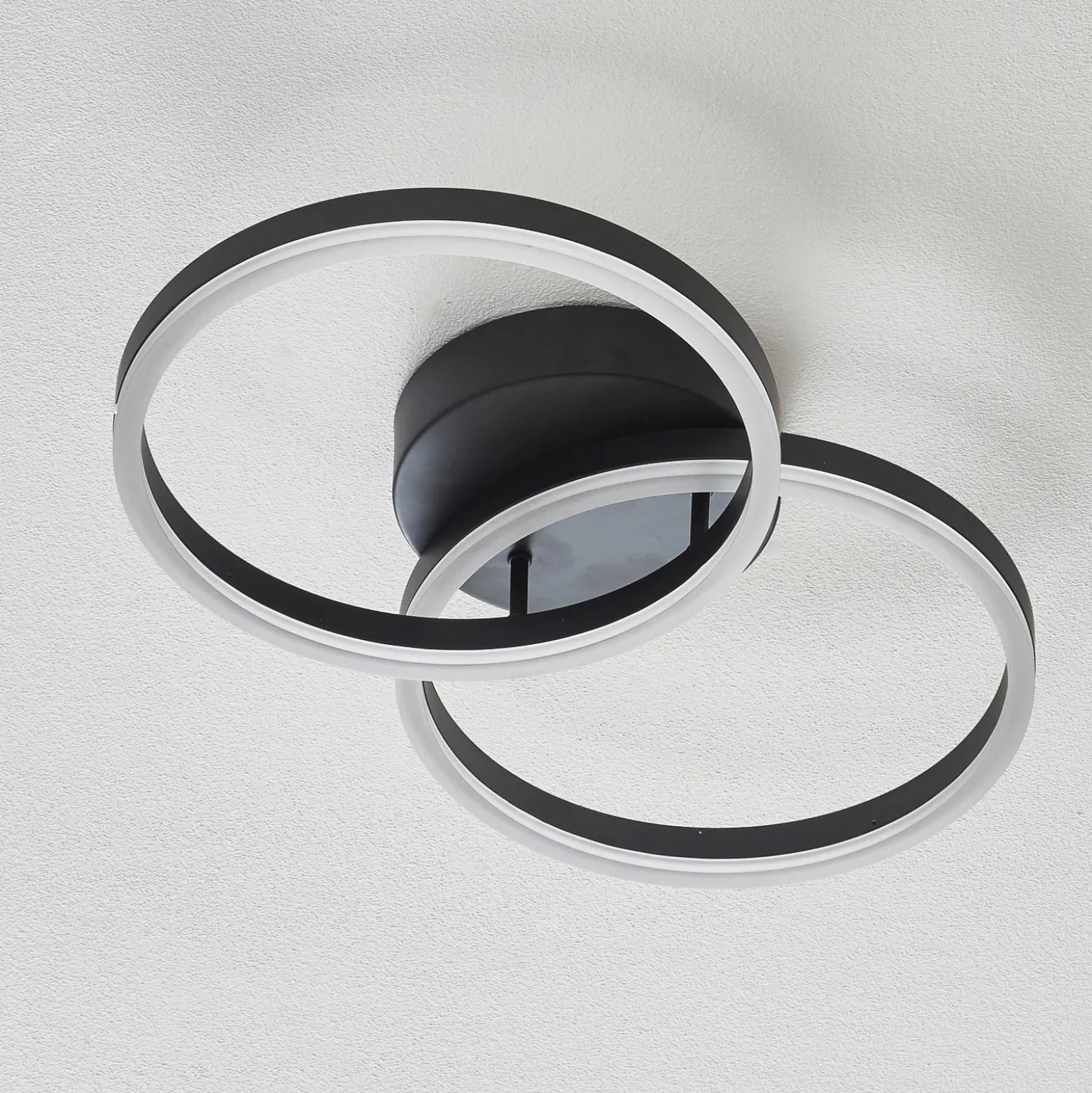 Lámpara LED de techo Giotto, 2 luces, negro
