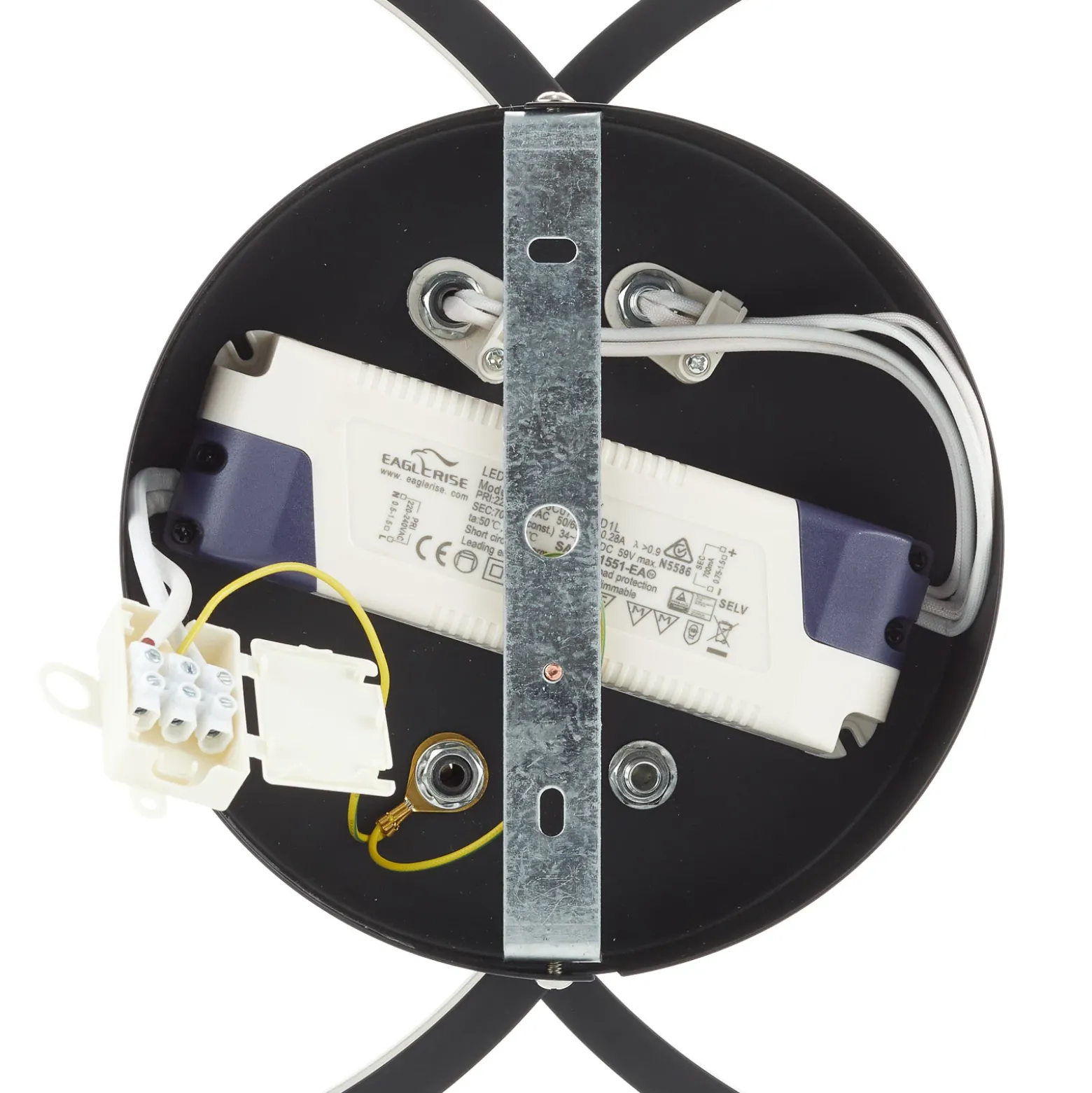 Lámpara LED de techo Giotto, 2 luces, negro