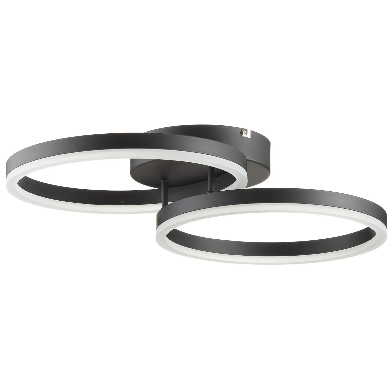 Lámpara LED de techo Giotto, 2 luces, negro
