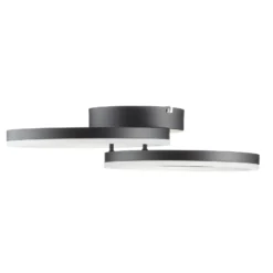 Lámpara LED de techo Giotto, 2 luces, negro