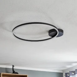 Lámpara LED de techo Giotto, 1 luz, negro