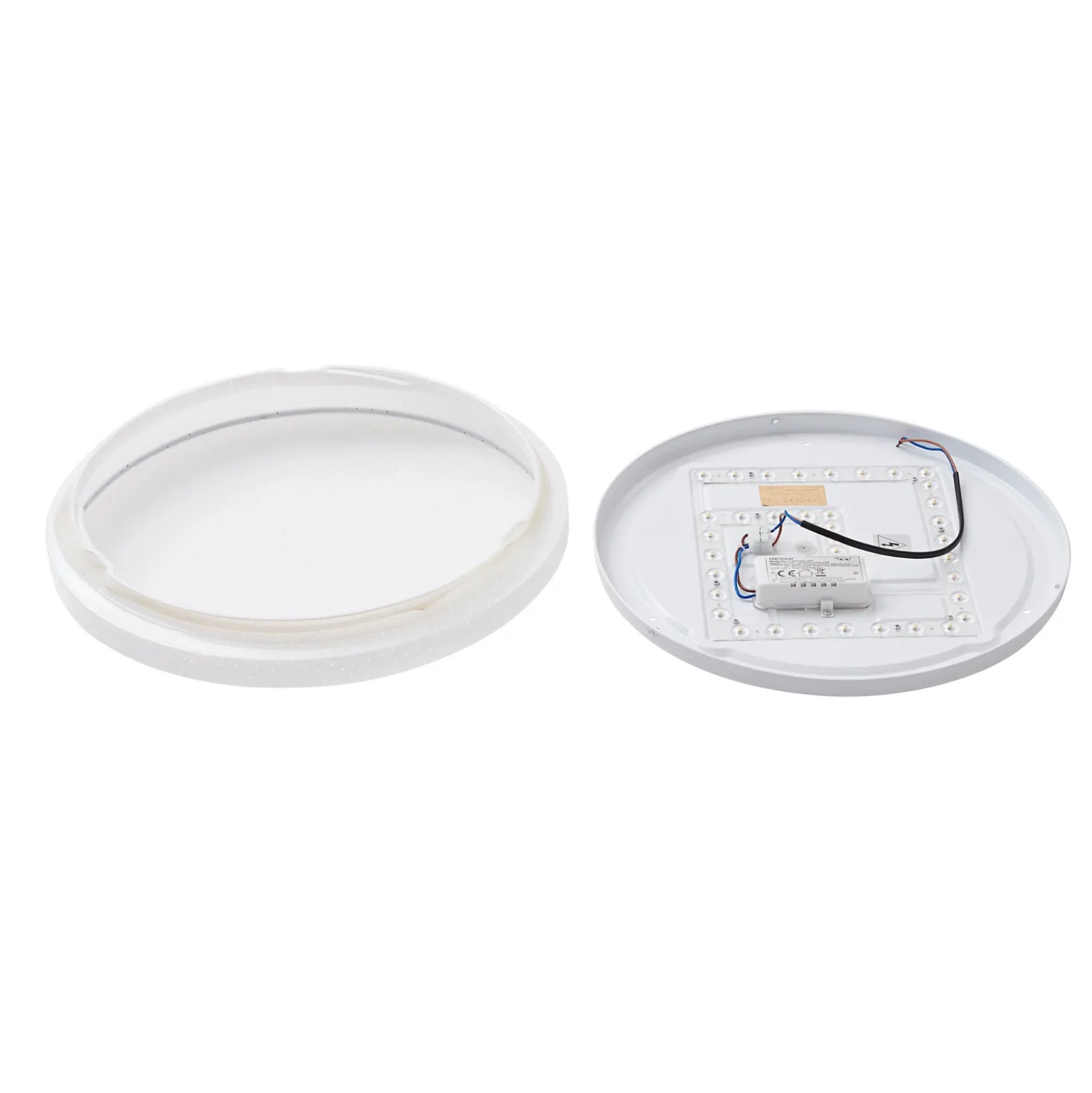 Lámpara LED de techo Glamo de Lindby, Ø 39 cm, cromo, blanco, IP44