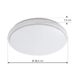 Lámpara LED de techo Glamo de Lindby, Ø 39 cm, cromo, blanco, IP44