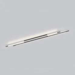 Lámpara LED de techo Helestra LEDA, gris titanio, 150 cm, atenuable