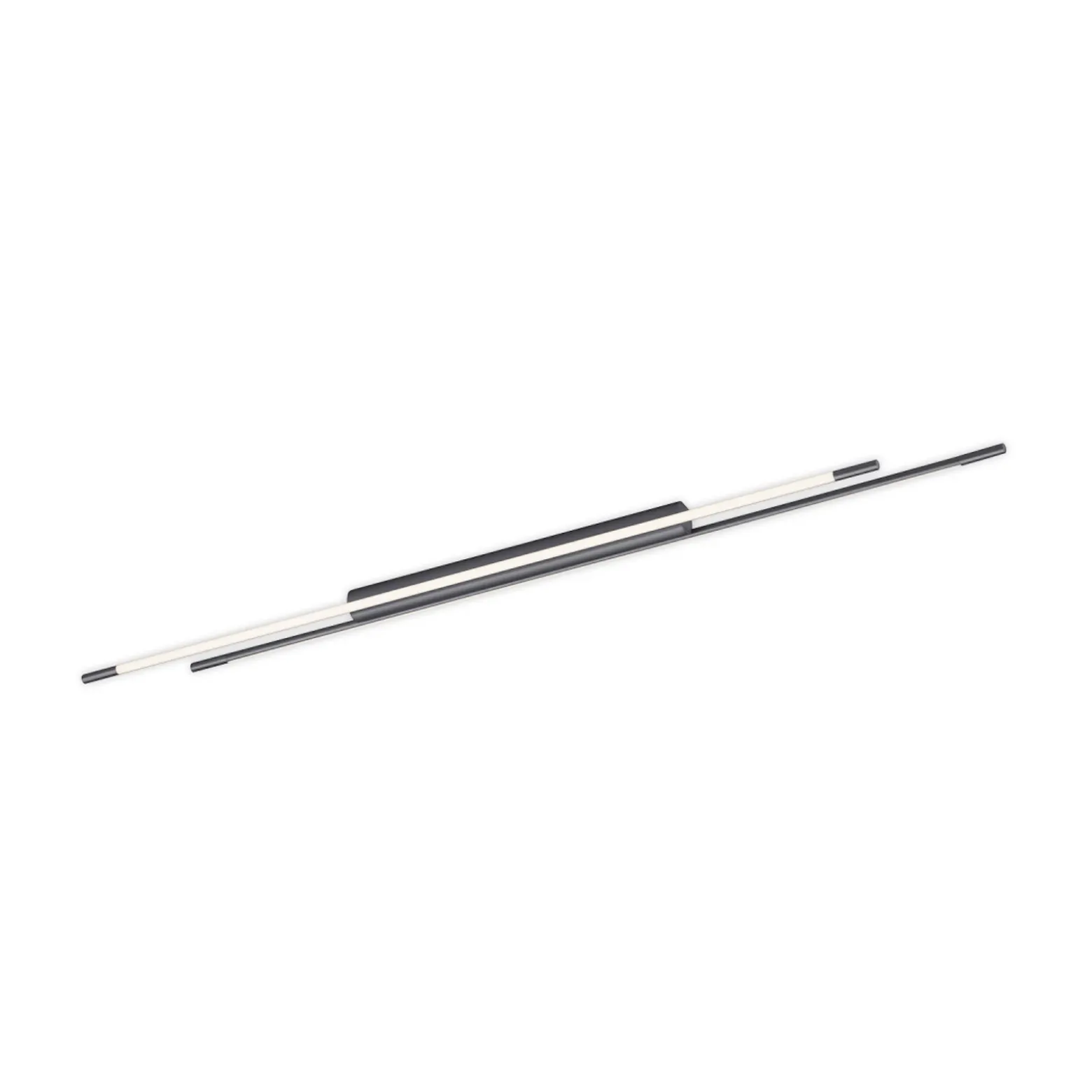 Lámpara LED de techo Helestra LEDA, gris titanio, 150 cm, atenuable