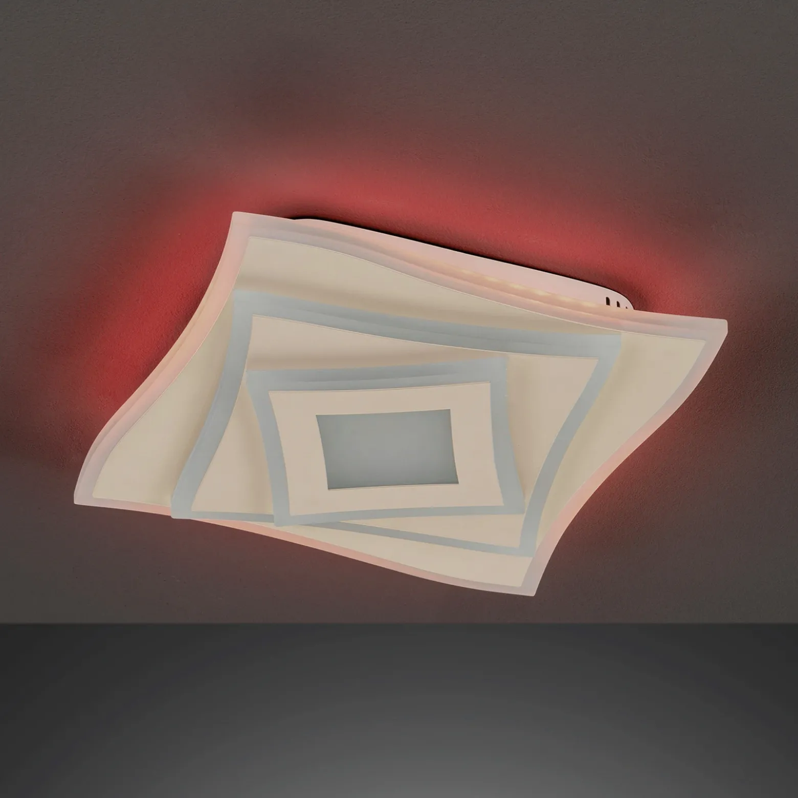Lámpara LED de techo HERO, arena, 40 x 40 cm, control remoto, CCT atenuable