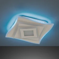 Lámpara LED de techo HERO, arena, 40 x 40 cm, control remoto, CCT atenuable