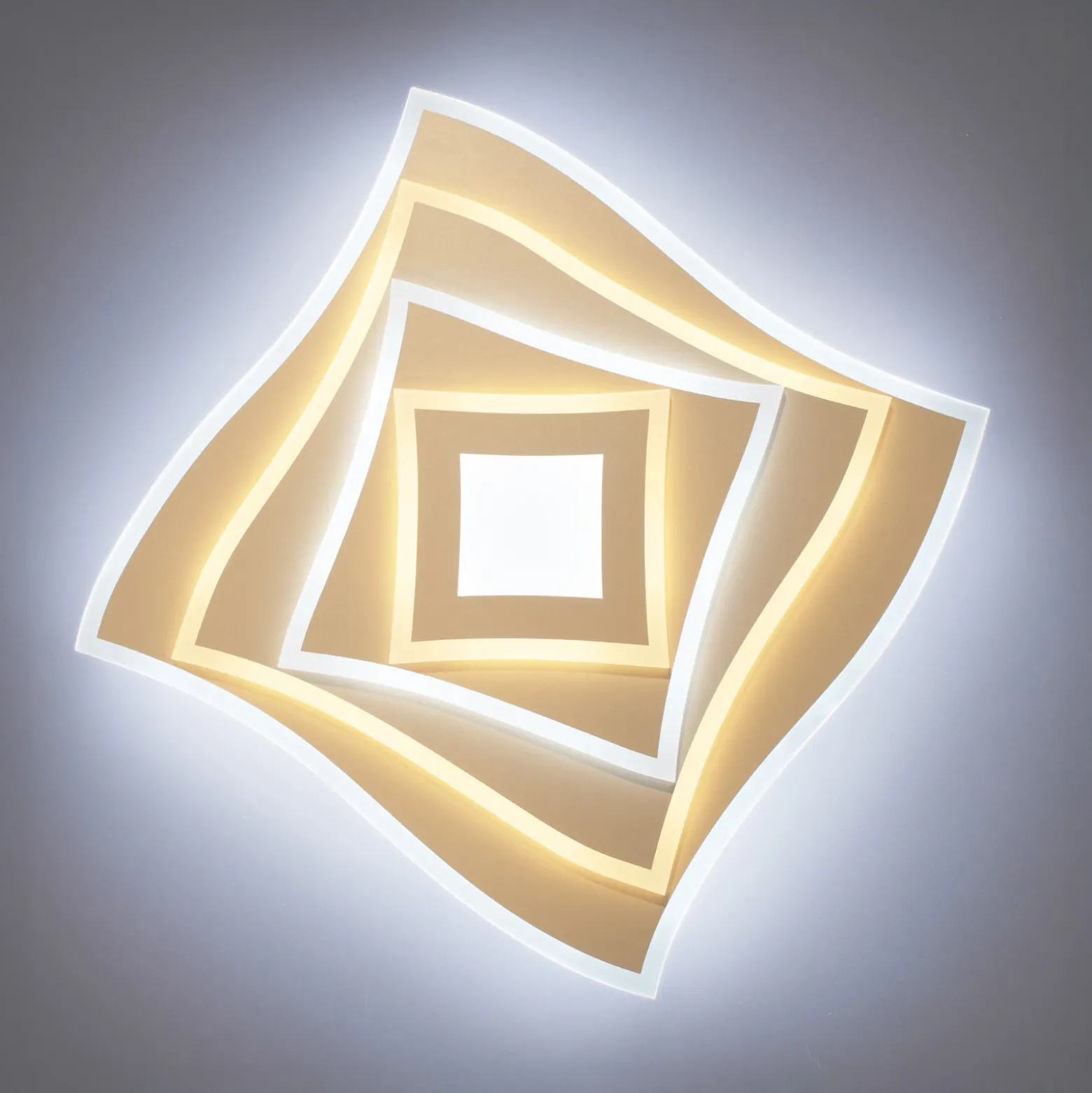 Lámpara LED de techo HERO, arena, 40 x 40 cm, control remoto, CCT atenuable
