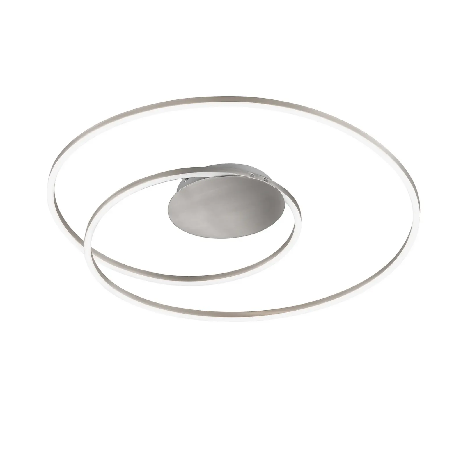 Lámpara LED de techo HOLY, níquel, Ø 68 cm, control remoto, CCT
