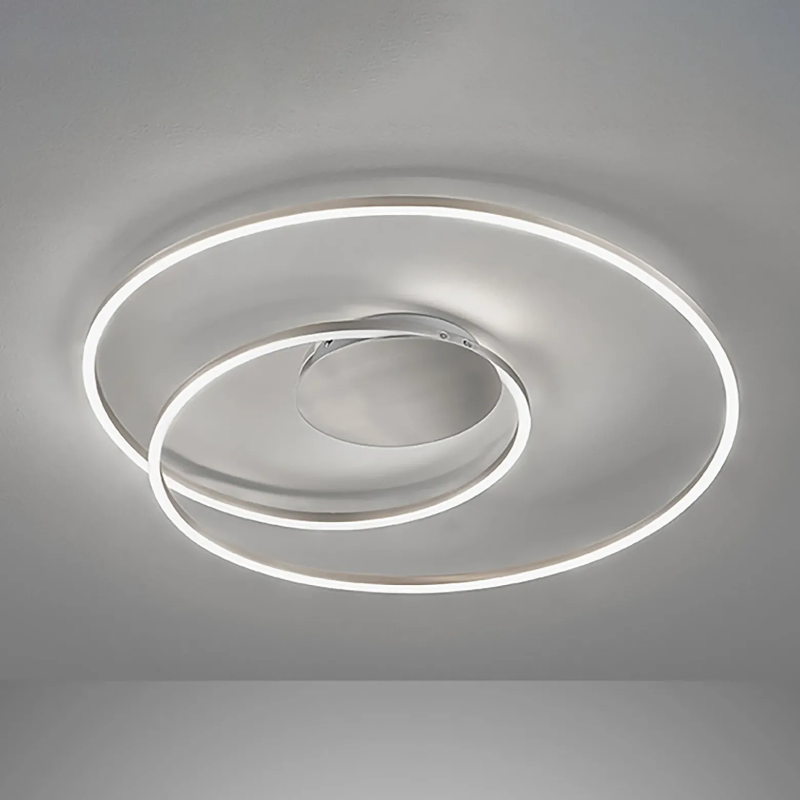 Lámpara LED de techo HOLY, níquel, Ø 49 cm, control remoto, CCT