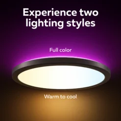 lámpara LED de techo inteligente Calex HALO Ø 30 cm negro IP54 RGB CCT