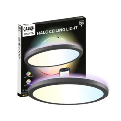 lámpara LED de techo inteligente Calex HALO Ø 30 cm negro IP54 RGB CCT