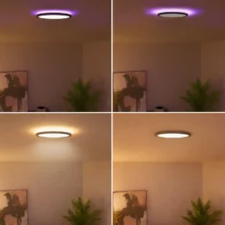 lámpara LED de techo inteligente Calex HALO Ø 30 cm negro IP54 RGB CCT