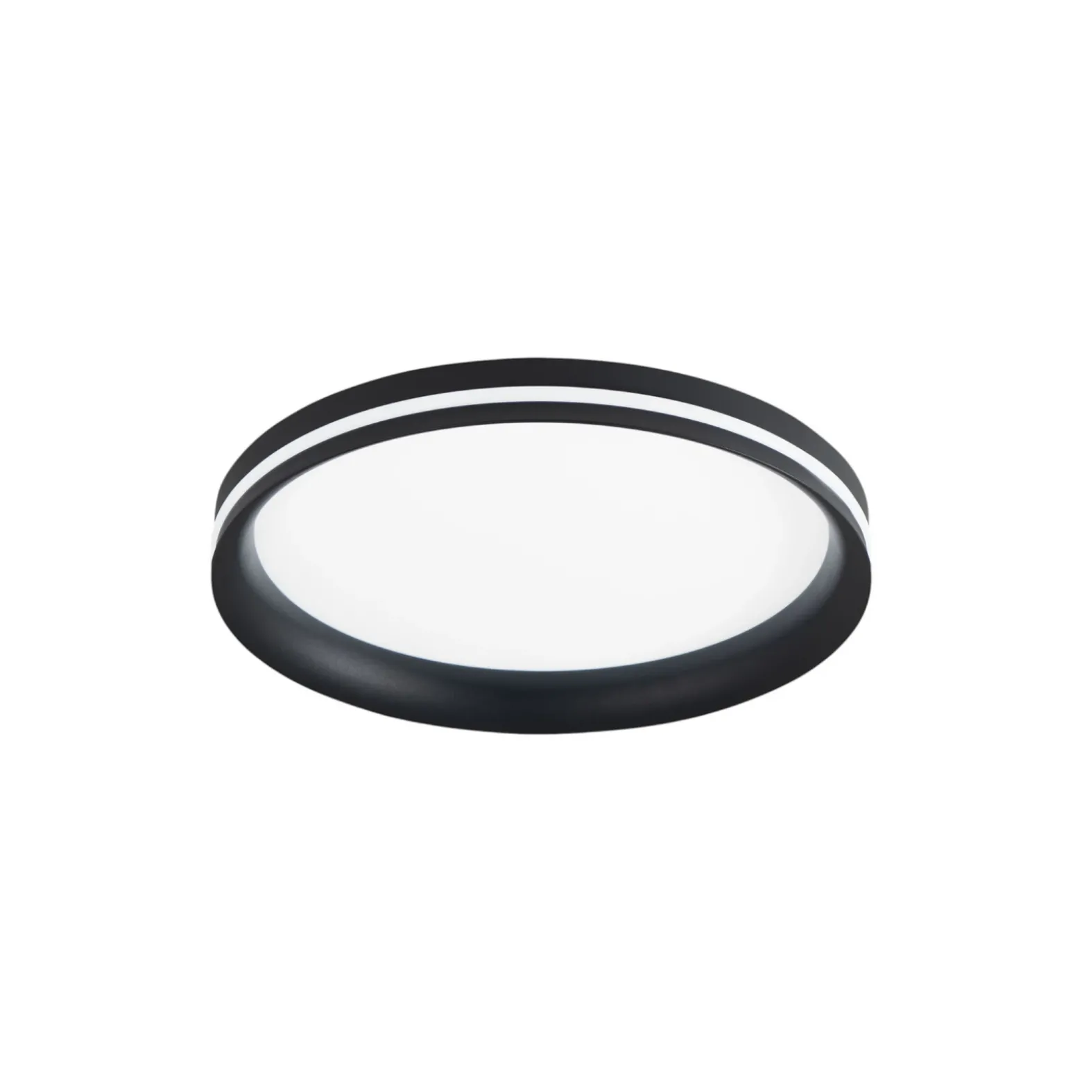 Lámpara LED de techo Isy, negro, Ø 35 cm, metal, CCT, atenuable