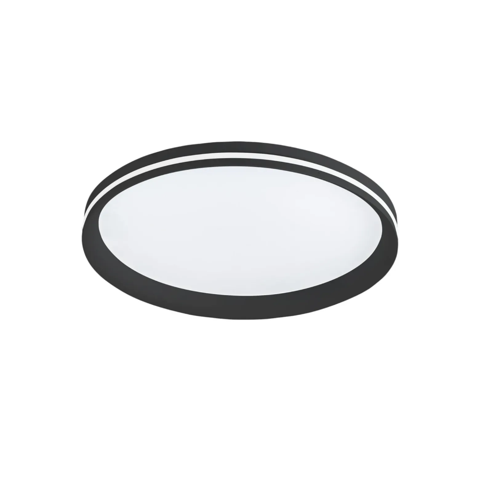Lámpara LED de techo Isy, negro, Ø 45 cm, metal, CCT, atenuable