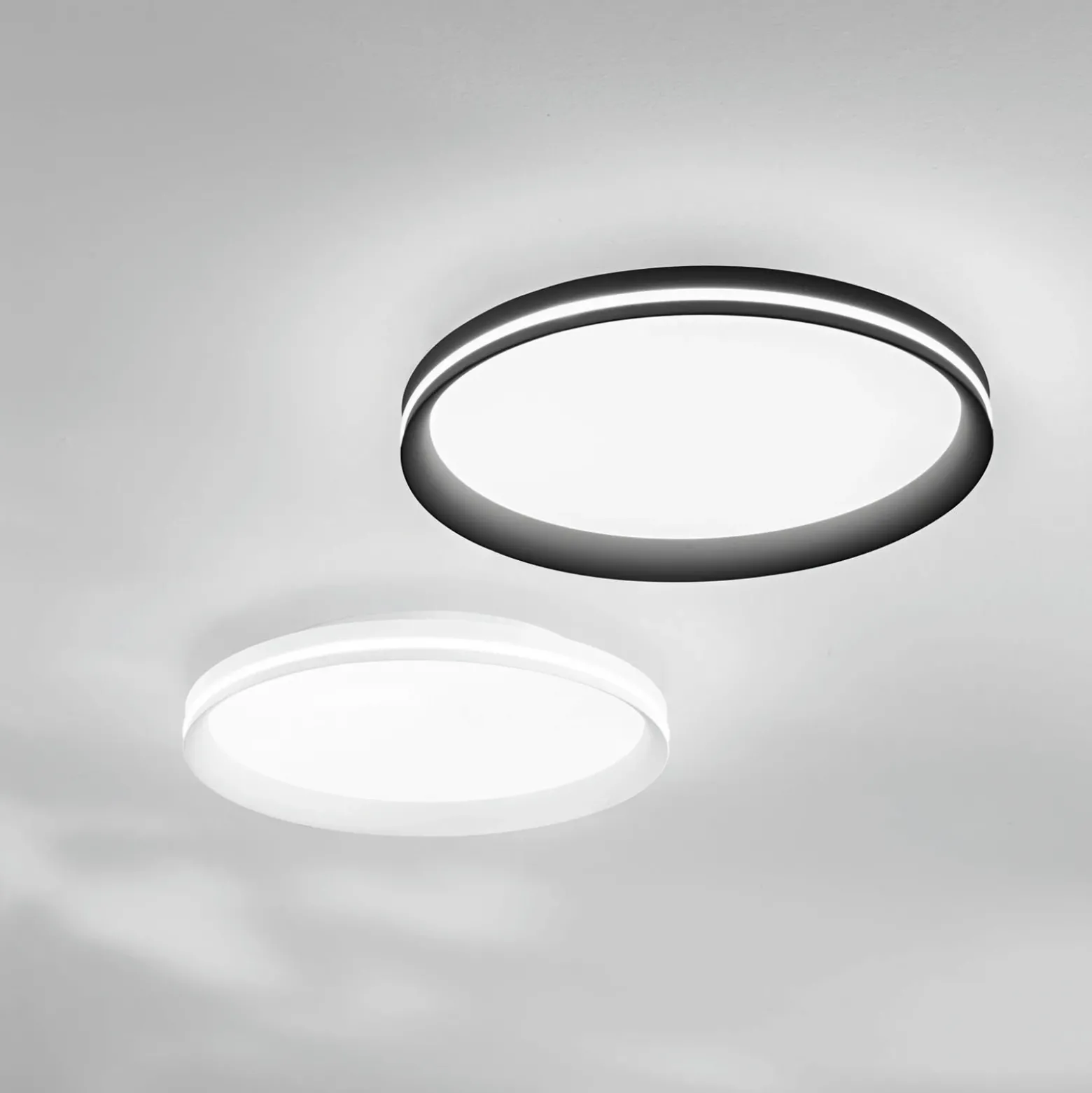Lámpara LED de techo Isy, negro, Ø 45 cm, metal, CCT, atenuable