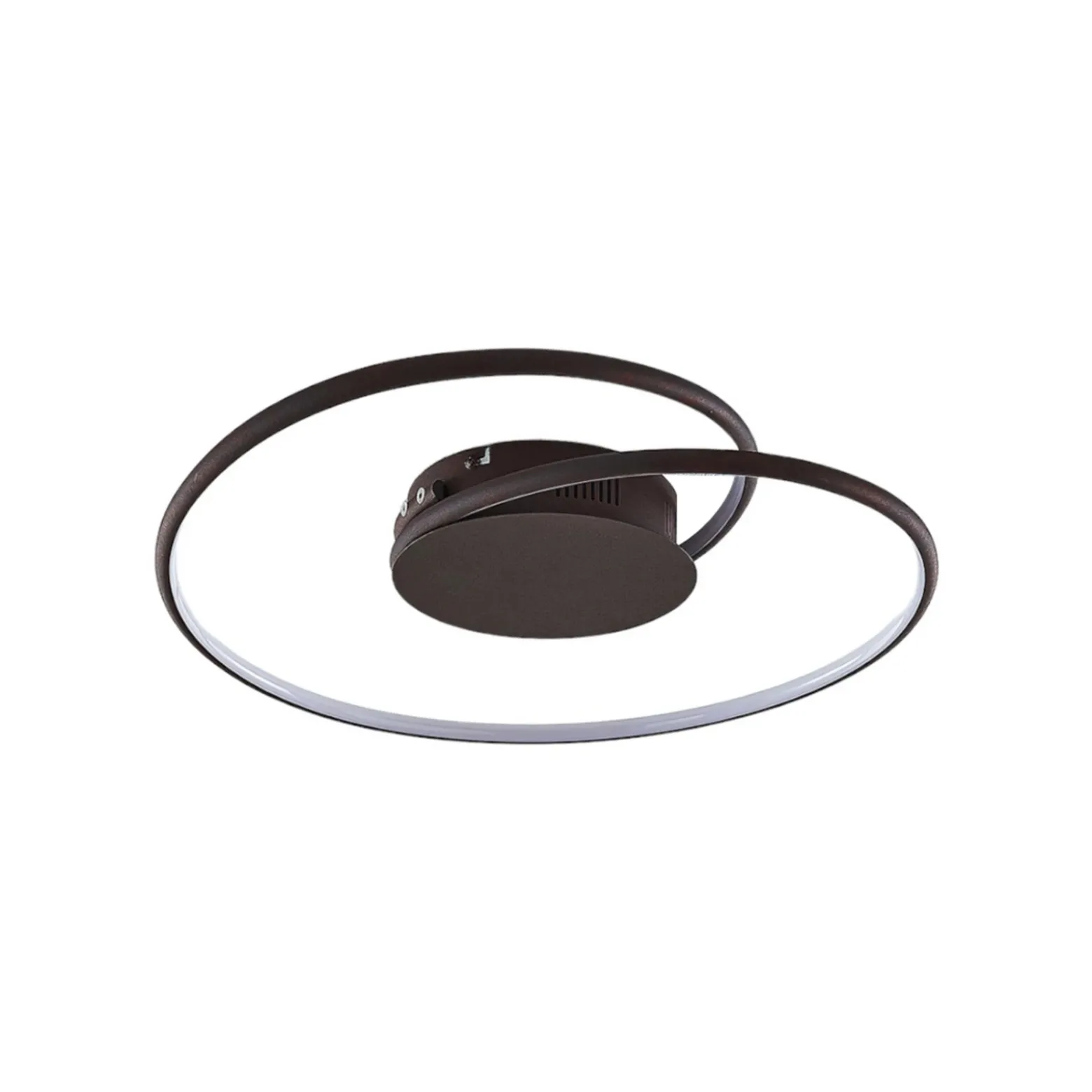 Lámpara LED de techo Joline de Lindby, Ø 45 cm, marrón óxido, metal