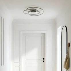 Lámpara LED de techo Joline de Lindby, Ø 60 cm, color níquel, metal
