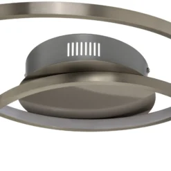 Lámpara LED de techo Joline de Lindby, Ø 60 cm, color níquel, metal