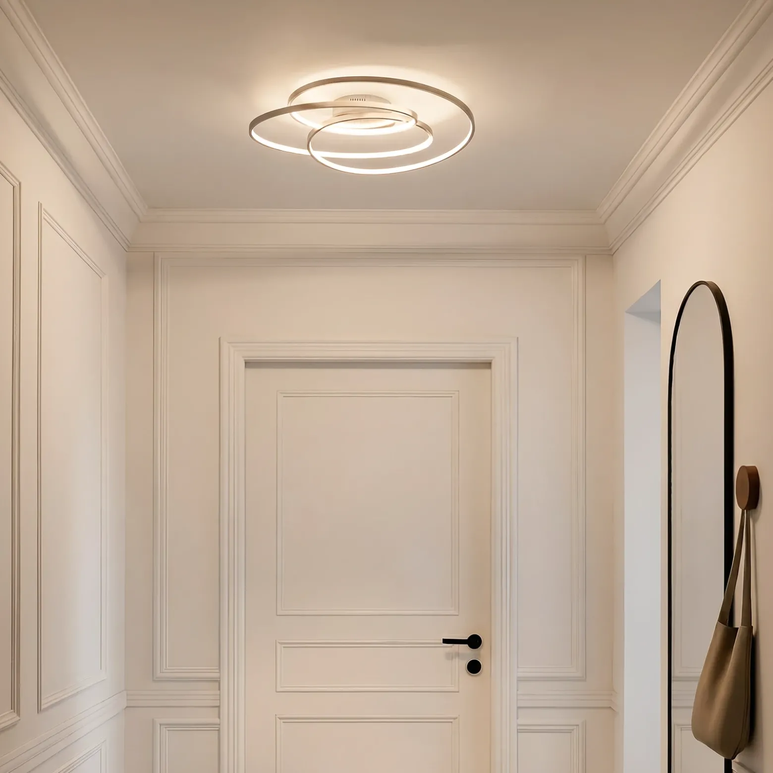 Lámpara LED de techo Joline de Lindby, Ø 60 cm, color níquel, metal