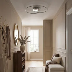 Lámpara LED de techo Joline de Lindby, Ø 74 cm, color cromo, metal