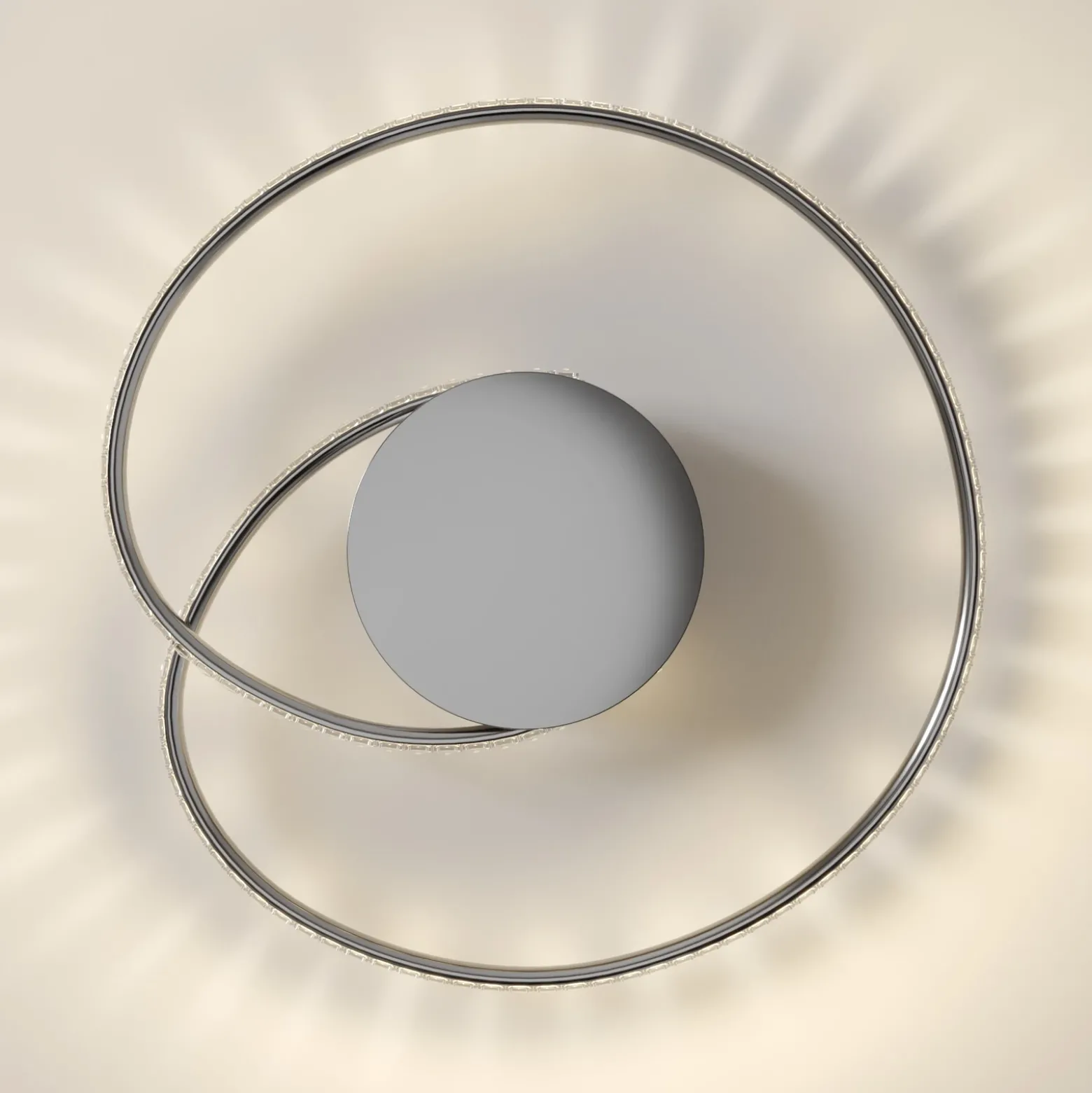Lámpara LED de techo Joline de Lindby, Ø 45 cm, cristales, metal