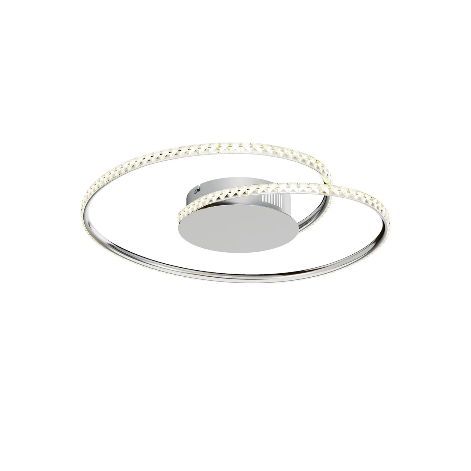 Lámpara LED de techo Joline de Lindby, Ø 45 cm, cristales, metal