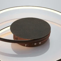 Lámpara LED de techo Joline de Lindby, Ø 45 cm, marrón óxido, metal