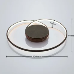 Lámpara LED de techo Joline de Lindby, Ø 45 cm, marrón óxido, metal