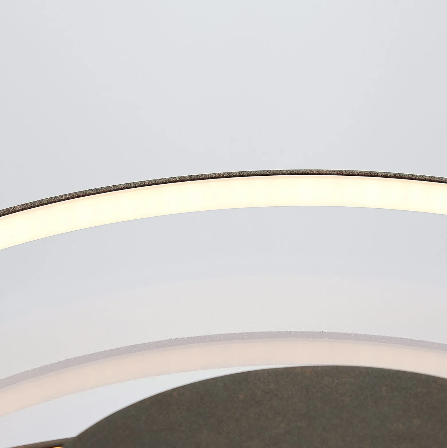 Lámpara LED de techo Joline de Lindby, Ø 45 cm, marrón óxido, metal