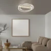 Lámpara LED de techo Kiku, Ø 56 cm, color arena, metal, CCT