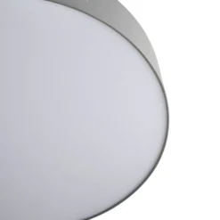 Lámpara LED de techo Lindby Ellamina, 60 cm, gris claro, textil