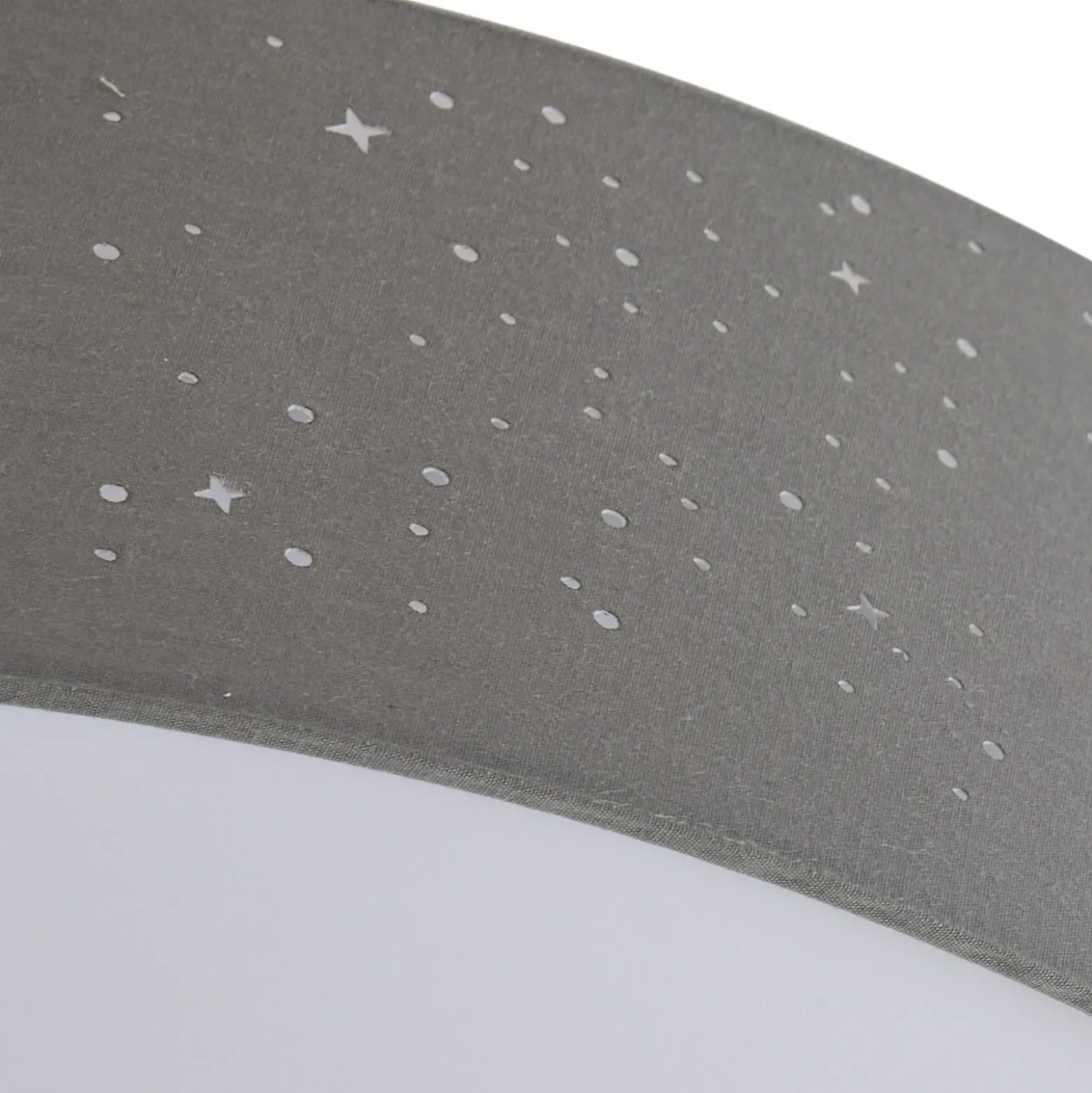 Lámpara LED de techo Lindby Ellamina, 60 cm, gris claro, textil
