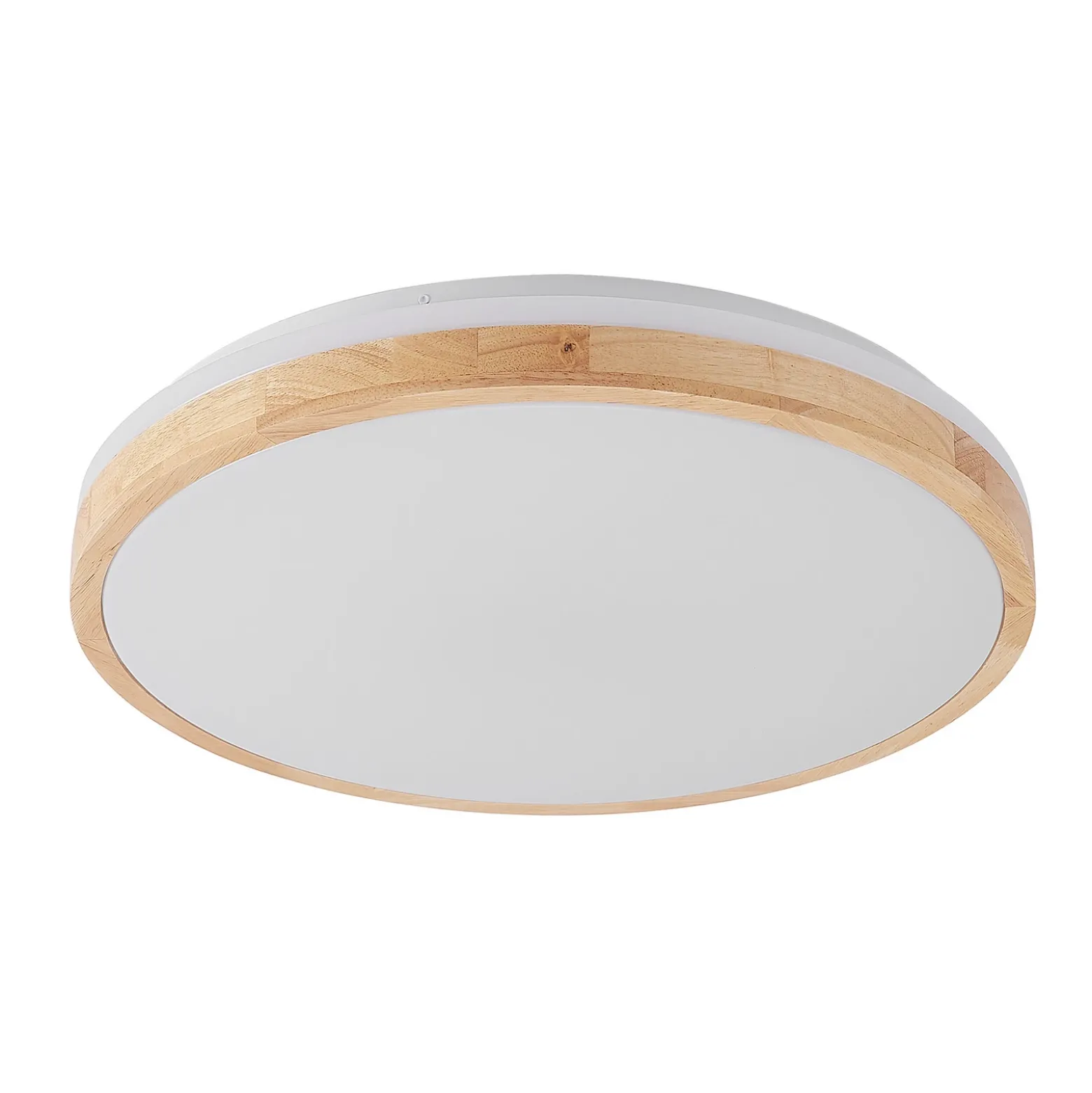 Lámpara LED de techo Lindby Emiva, Ø 49 cm, CCT, madera