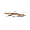 Lámpara LED de techo Lindby Galad, negra, madera, 3 luces, 98 cm