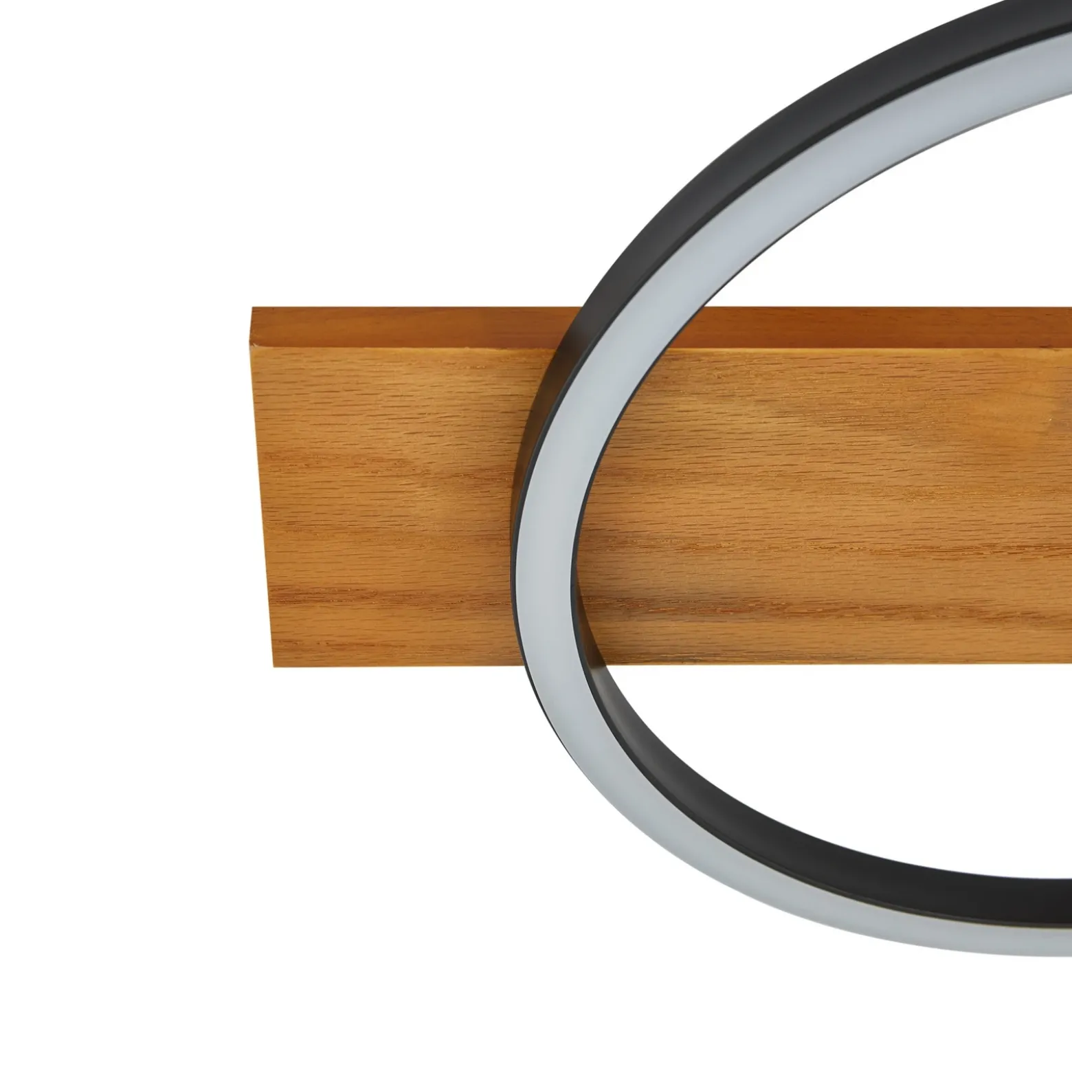 Lámpara LED de techo Lindby Galad, negra, madera, 3 luces, 98 cm