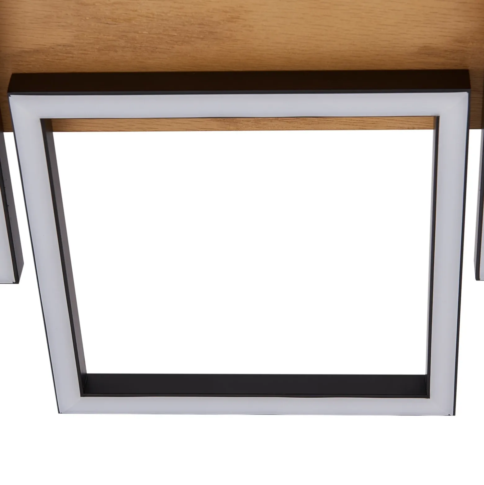 Lámpara LED de techo Lindby Galad, negra, madera, 5 luces, 140 cm