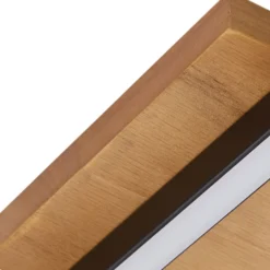 Lámpara LED de techo Lindby Galad, negra, madera, 5 luces, 140 cm