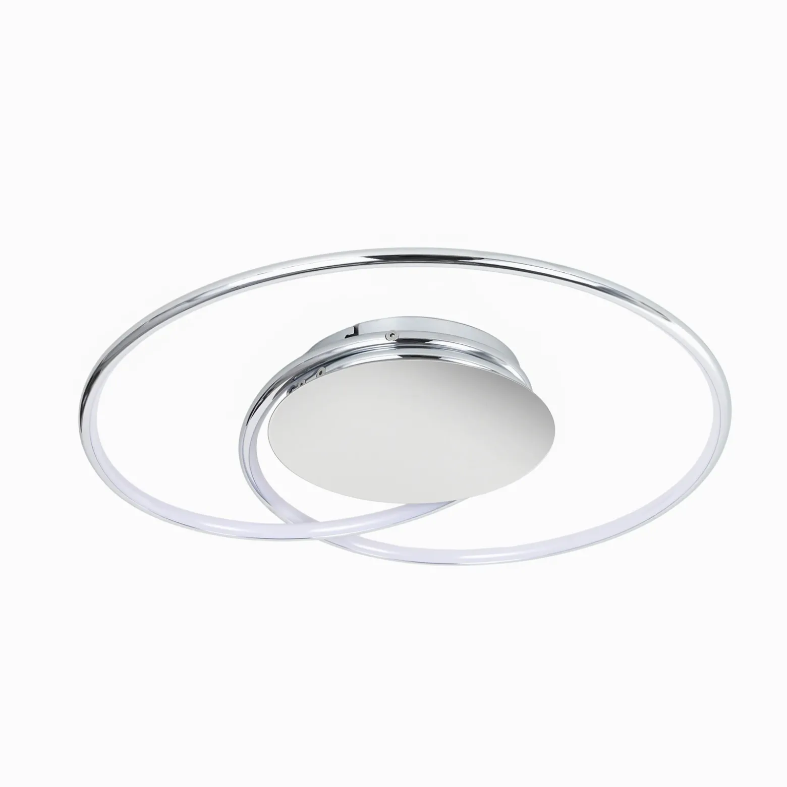Lámpara LED de techo Lindby Joline, Ø 45 cm, color cromado, metal