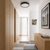 Lámpara LED de techo Lindby Jovian, negra, Ø 40 cm, CCT, atenuable