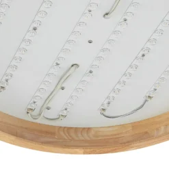 Lámpara LED de techo Lindby Lanira, Ø 60 cm, madera, control remoto, CCT